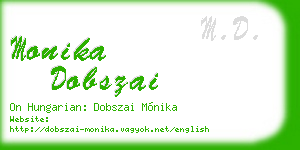 monika dobszai business card